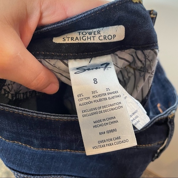 Seven7 Tower Straight Crop Jeans Size 8 - Picture 9 of 11